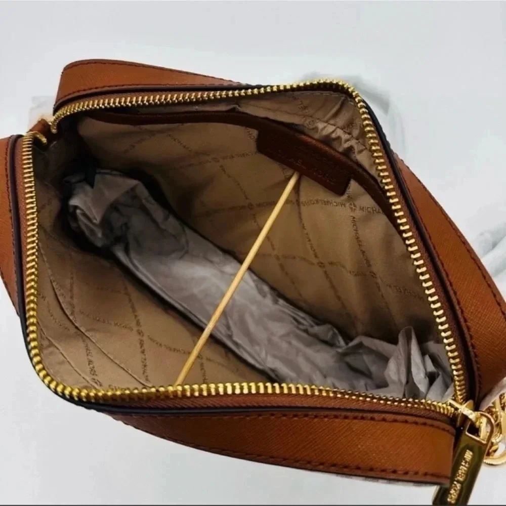 Michael Kors Large EW Crossbody Bag & Large Double Zip Wallet Vanilla